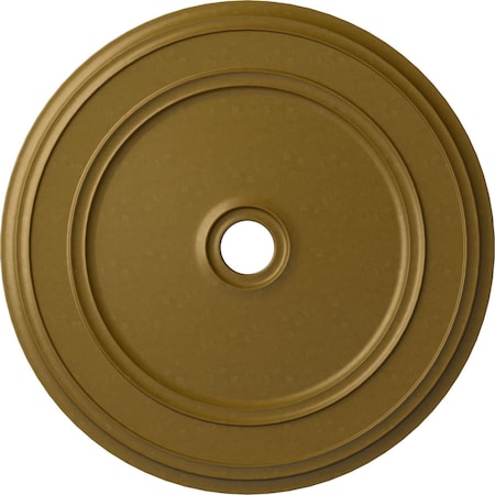 Ekena Millwork Classic Ceiling Medallion (Fits Canopies up to 5 1/2"), Hnd-Painted Gold, 41 1/8"OD x 4"ID x 2 1/8"P CM41CLGLS